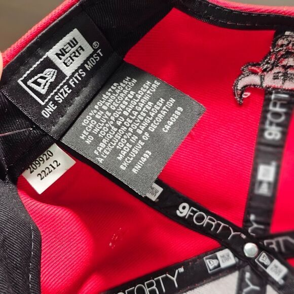 Chicago Bulls New Era Dad Hat Cap Red Black 9Forty NBA Jordan Pippen Rodman New - Picture 8 of 12